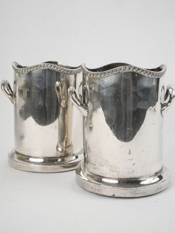 Elegant French silver-plate wine coolers