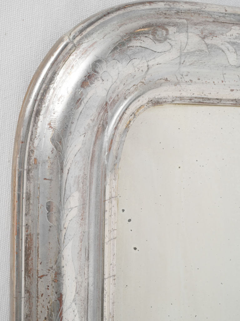 Vintage Floral Motif Louis Philippe Mirror