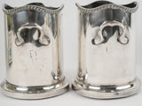 Sturdy silver-plate cachepots