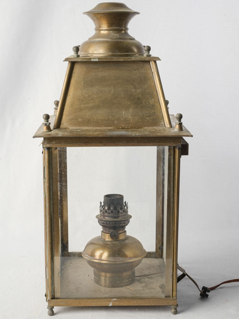 Turned chimney brass lantern