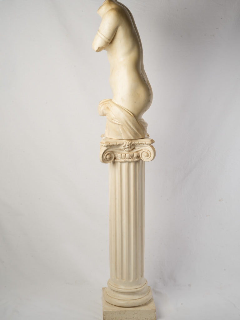 Fluted Ionic column pedestal sculpture