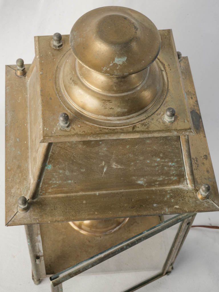 Intricately detailed brass lantern