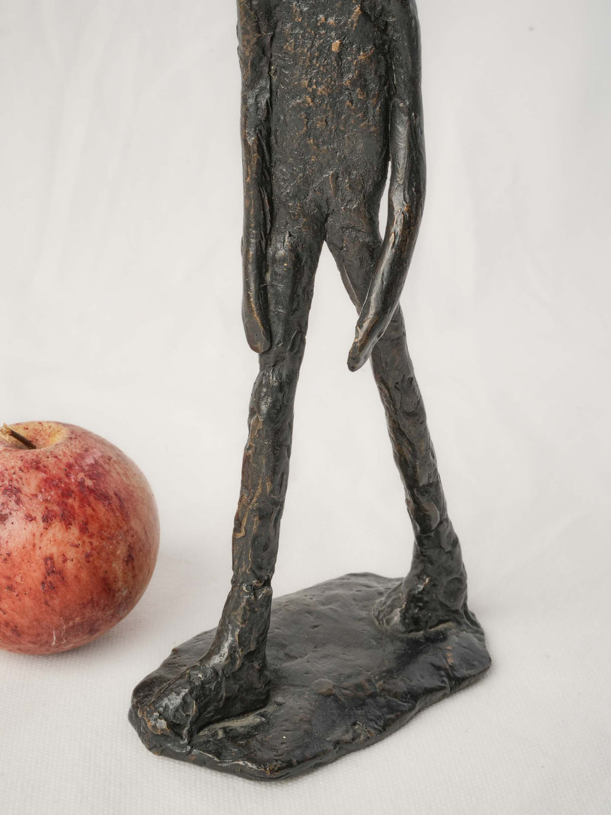 Petite Modern Bronze Sculpture of a Walking Man w/ Expressionist Modeling - 10¼"