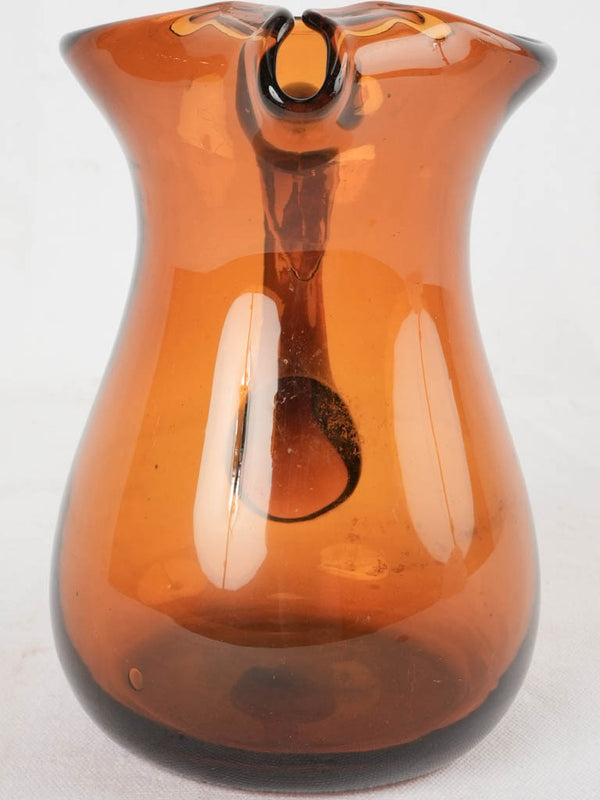 Retro 1960s cut-finish glass jug