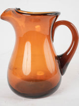 Antique-style translucent amber glassware
