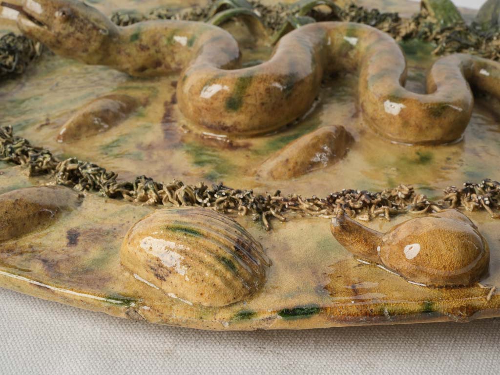 Patina-rich floral border earthenware  