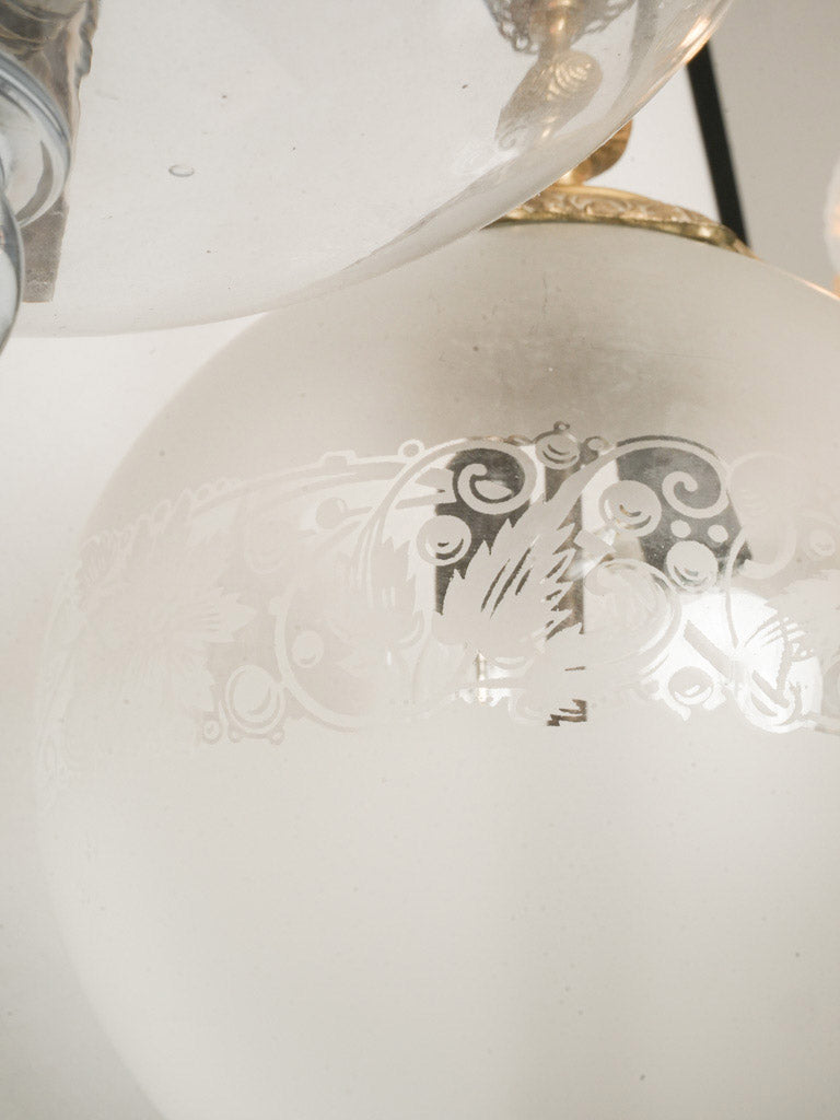 Ornate scrolling foliage ceiling light