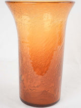 Large blown glass vase from Biot - amber 14½"