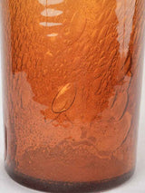 Large blown glass vase from Biot - amber 14½"