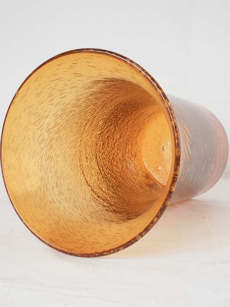 Large blown glass vase from Biot - amber 14½"