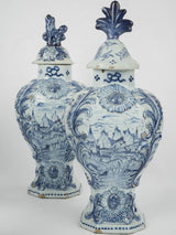 Elegant pair baluster vases