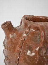 Rare 19th-century maroon-glazed French oil jar