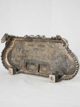 19th century writing desk inkwell - silvered bronze