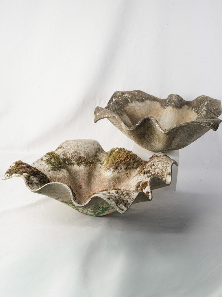 Weathered sculptural jardinieres planters