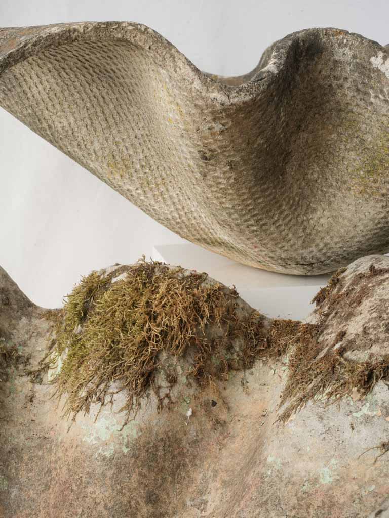 Textured vintage shell-like jardinieres