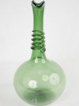 1940s blown glass vase - green 15"