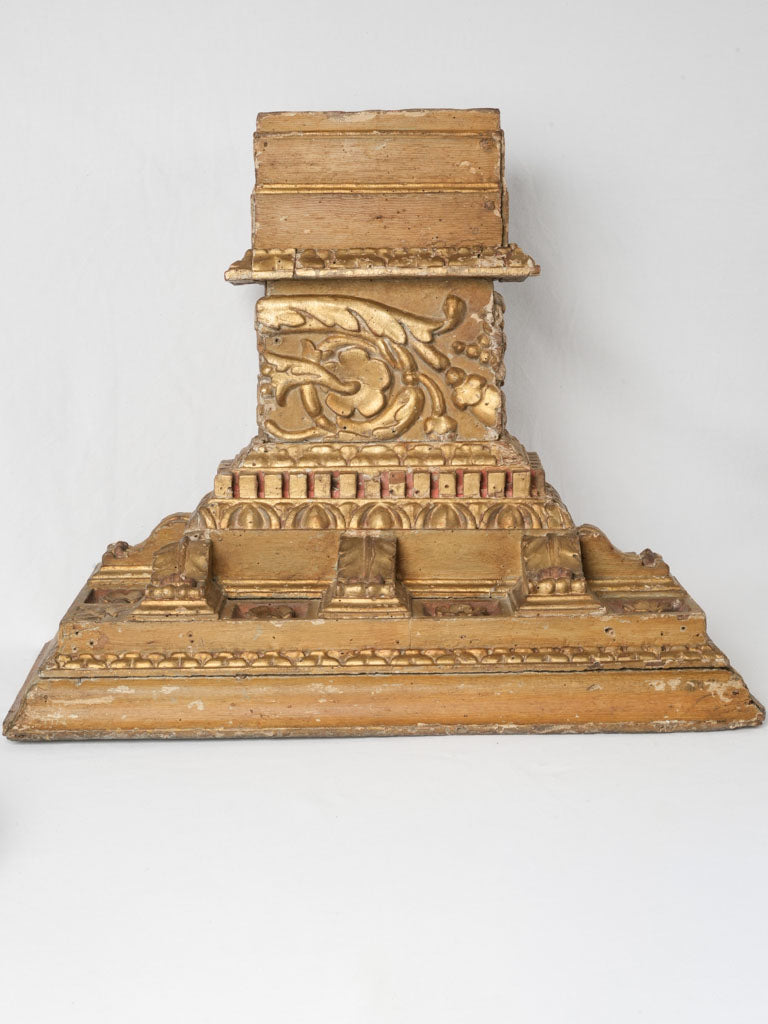 Aged floral gilded console table