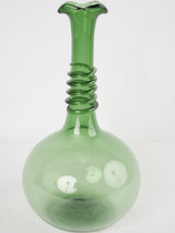 1940s blown glass vase - green 15"
