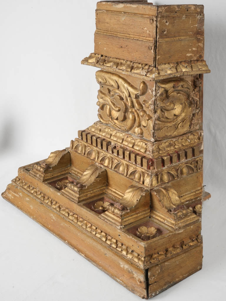 European carved wall table base
