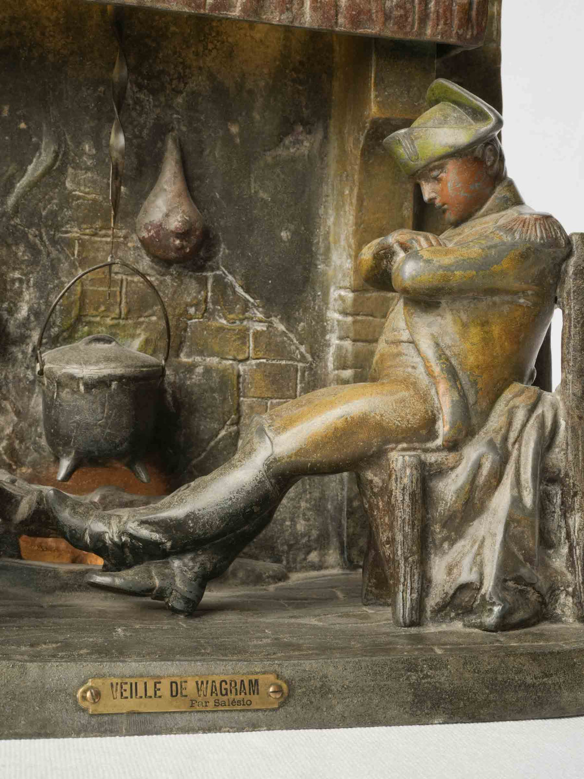 Early 20th-Century French Figural Nightlight of Napoleon, “The Eve of Wagram”  - 14½" x 14¼"