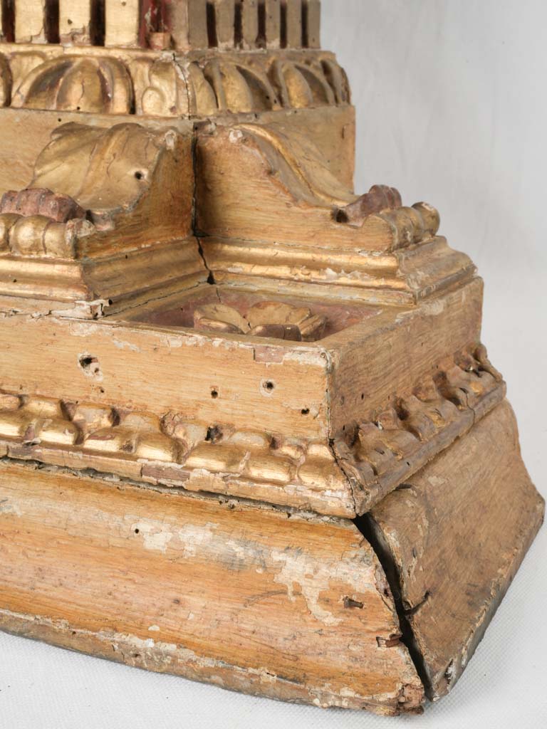 Weathered Italian wall console base