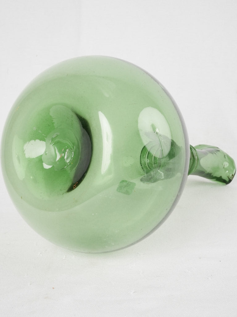1940s blown glass vase - green 15"
