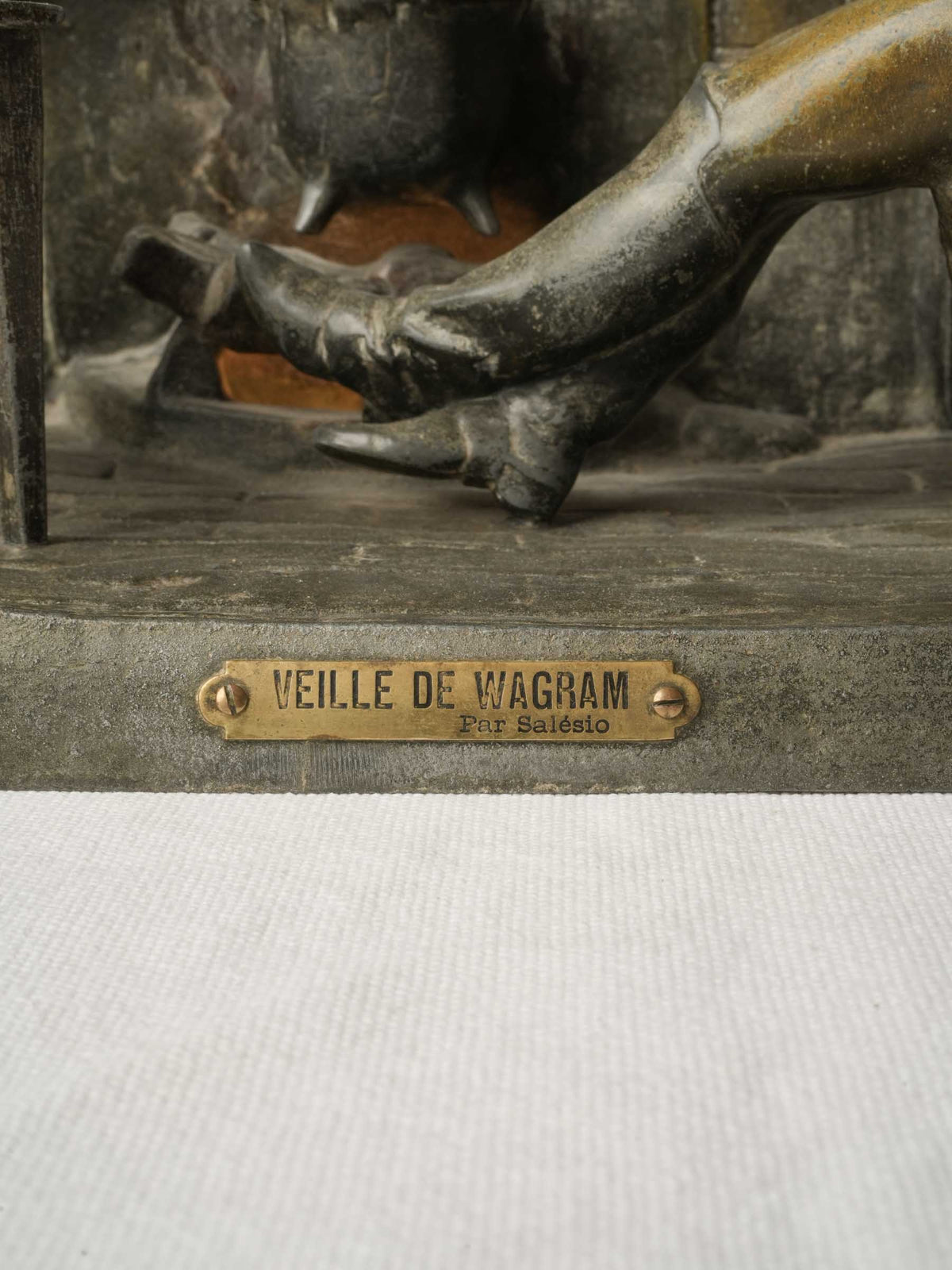 Early 20th-Century French Figural Nightlight of Napoleon, “The Eve of Wagram”  - 14½" x 14¼"