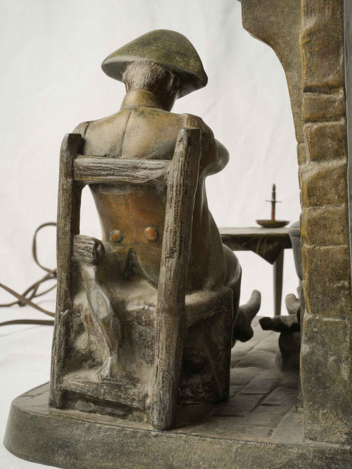 Early 20th-Century French Figural Nightlight of Napoleon, “The Eve of Wagram”  - 14½" x 14¼"