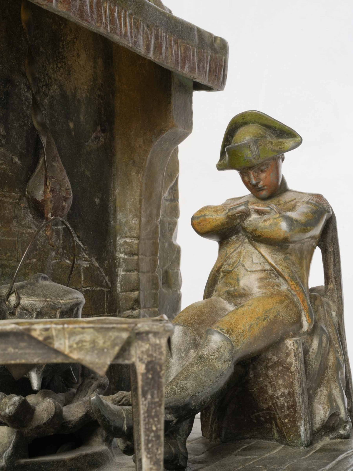 Early 20th-Century French Figural Nightlight of Napoleon, “The Eve of Wagram”  - 14½" x 14¼"