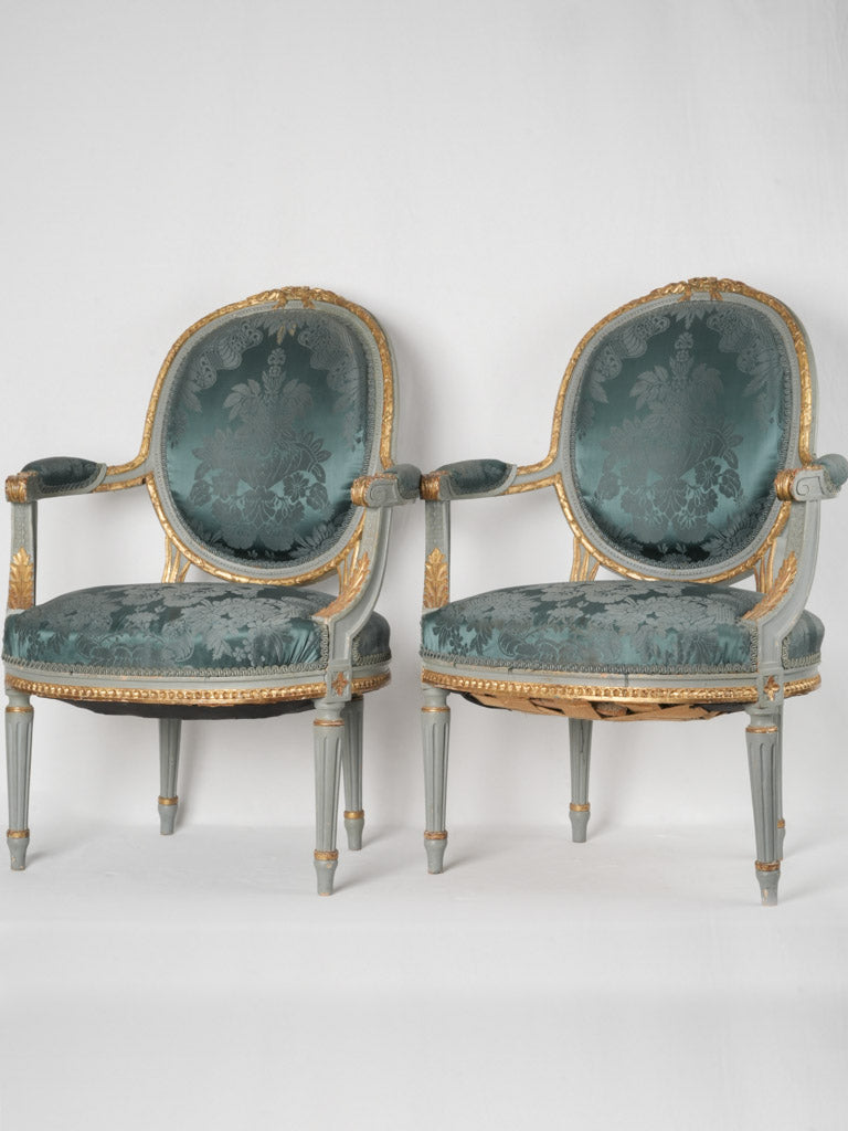 Elegant 19th-century Louis XVI armchairs