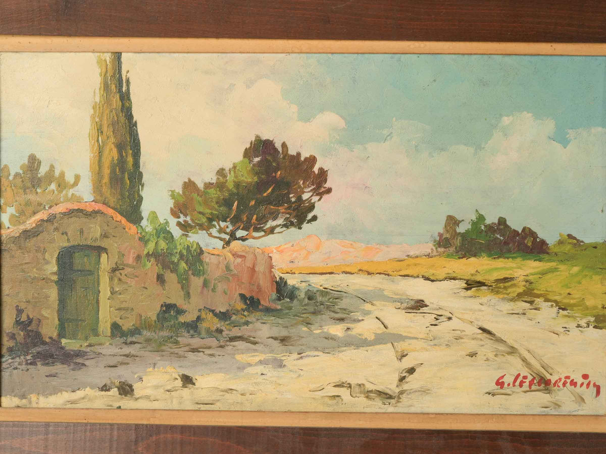 Mid-20th-Century Oil on Panel - Provençal Landscape by Guy Le Florentin - 19¼" x 29¼"