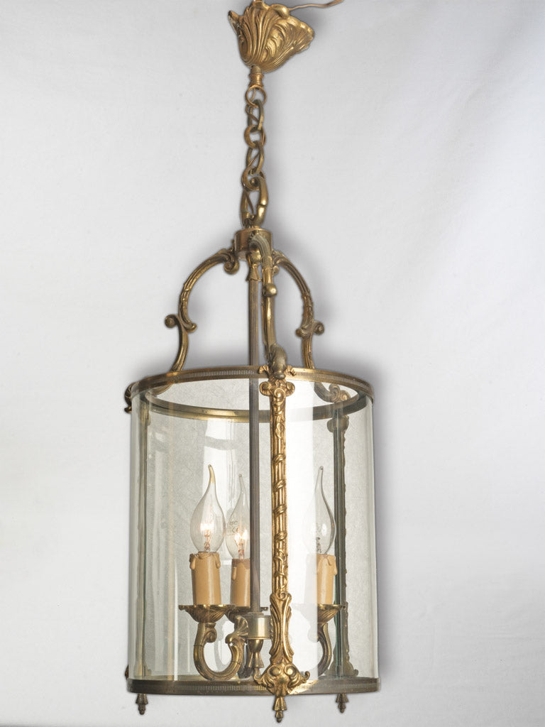 Antique French gilded bronze lantern  
