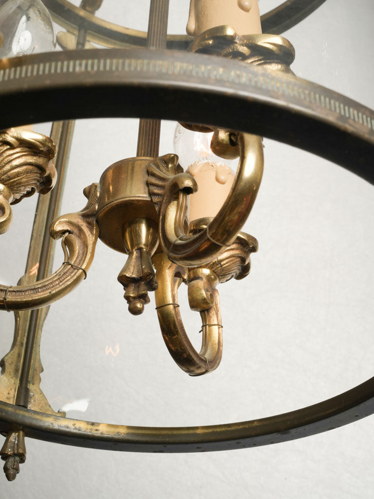 Decorative scroll crest French lantern  