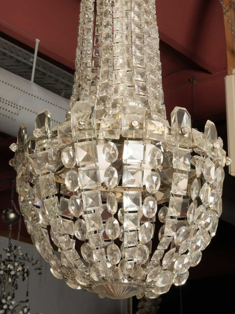 Patina-rich metal frame chandelier