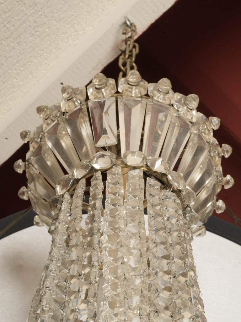 Intricate cascading prism chandelier