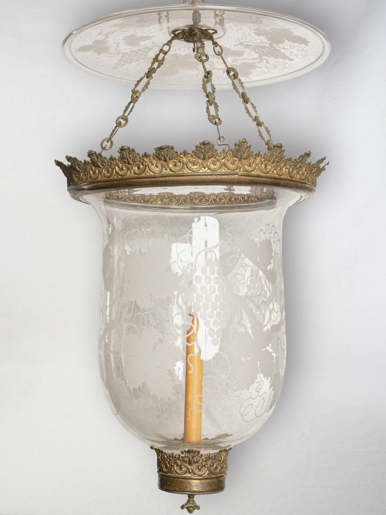 Vintage Italian crystal candle lantern  