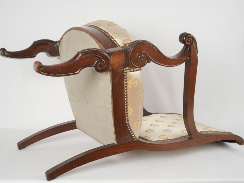 Charming carved mahogany armchairs