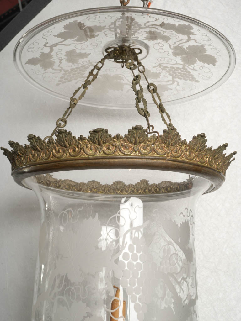 Aged gilt-metal ornate lantern  