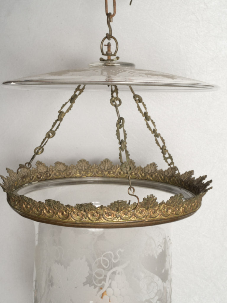 Early 20th-century crystal light fixture  