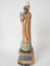 Gilded Joseph and baby Jesus sculpture