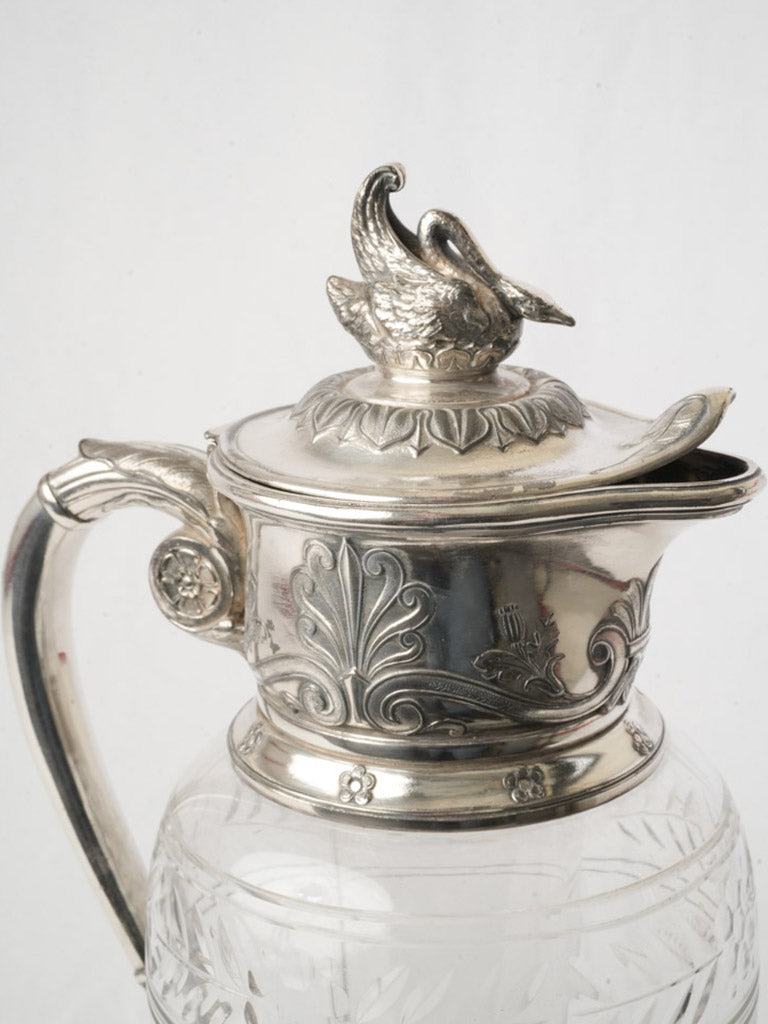 Delicate laurel banded crystal vessel  