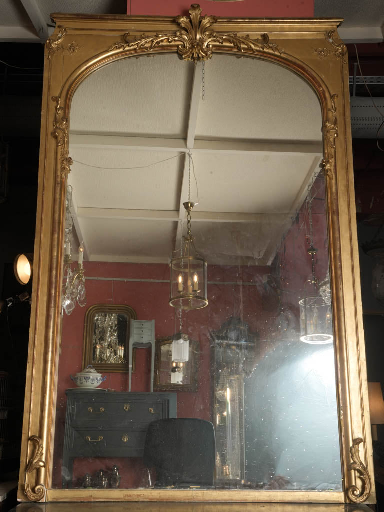 Monumental Late 19th-Century French Giltwood Mirror - 82¾" x 53¼"