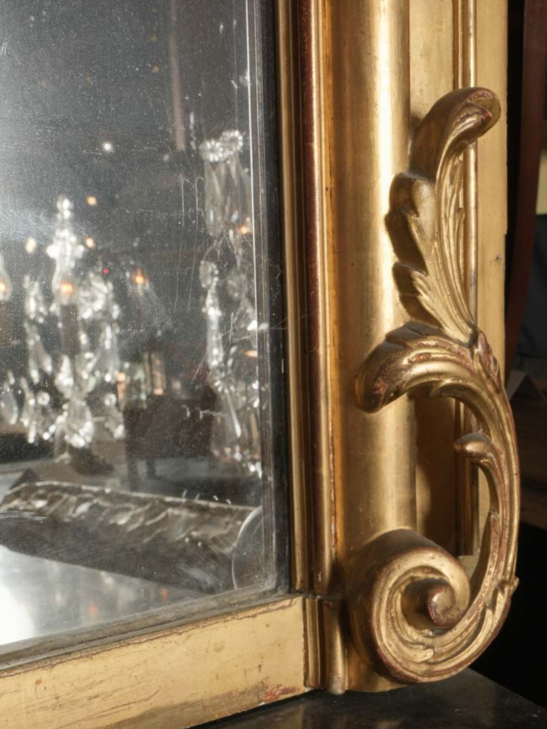 Monumental Late 19th-Century French Giltwood Mirror - 82¾" x 53¼"
