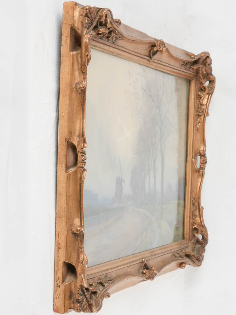 Late 19th / early 20th century gouache landscape - Joseph Lesage - 19" x 26"