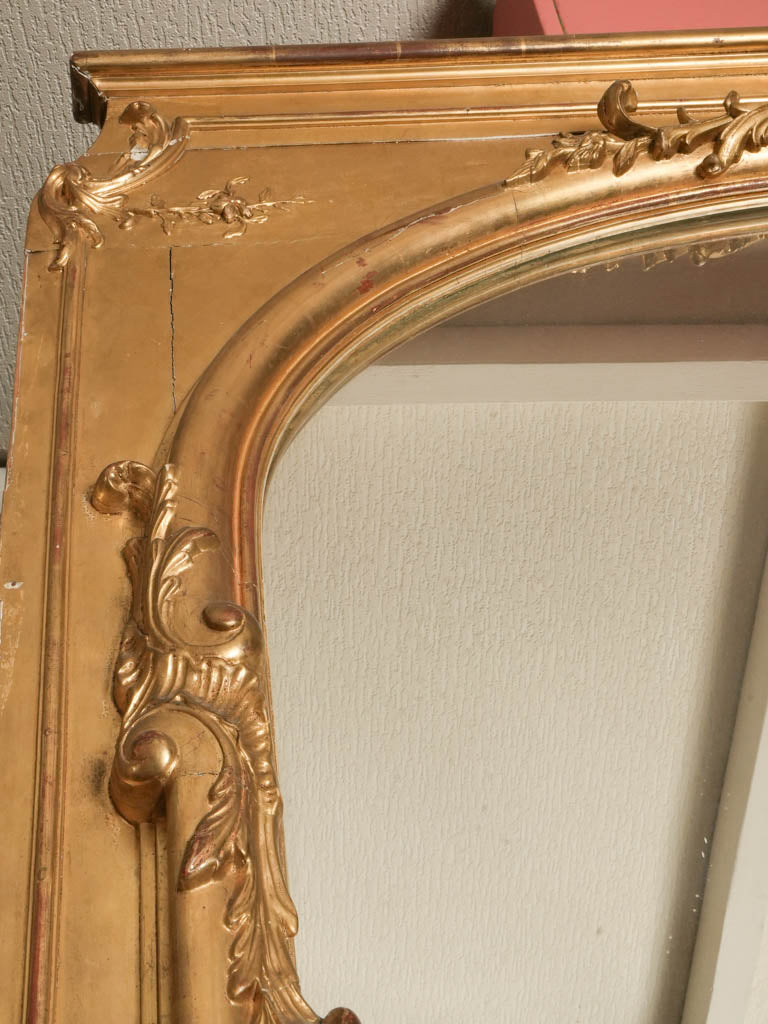 Monumental Late 19th-Century French Giltwood Mirror - 82¾" x 53¼"