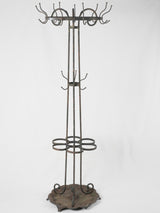 Antique wrought iron umbrella stand