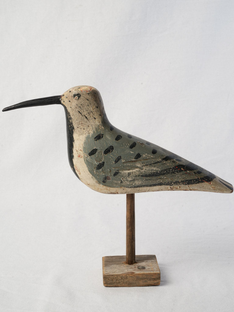 Rustic coastal charm sandpiper statue  