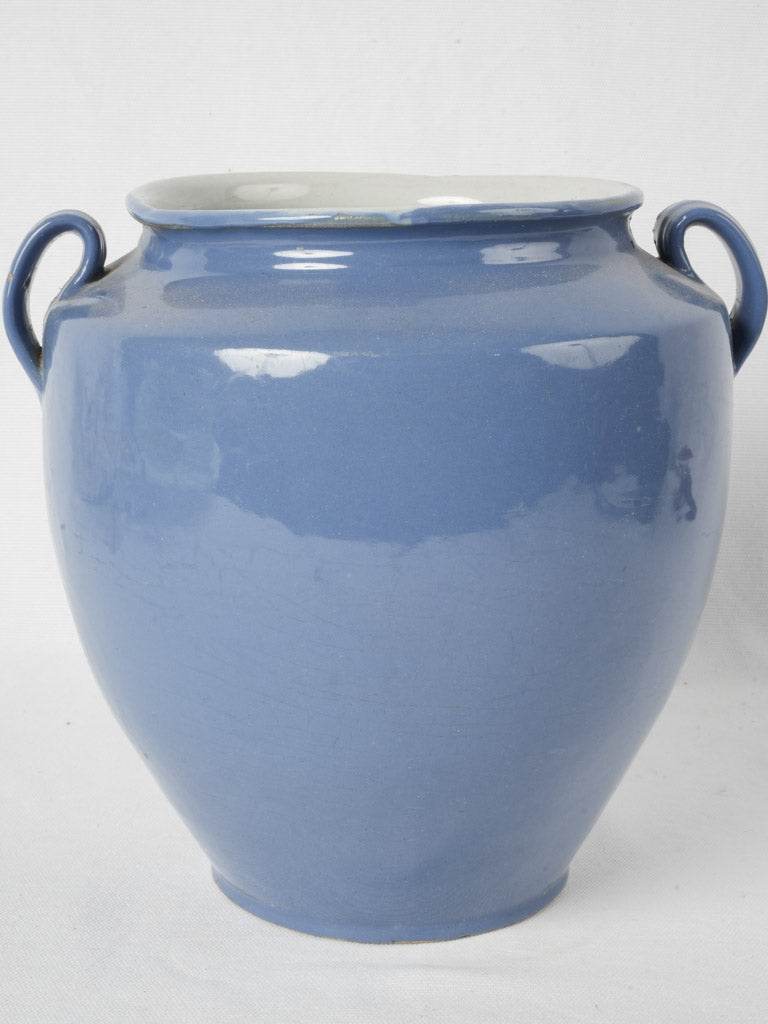 Timeless blue glazed confit pot
