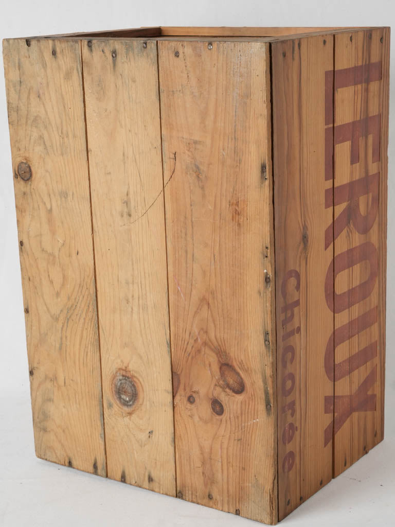 Artisanal Wooden French Chicory Storage Basket