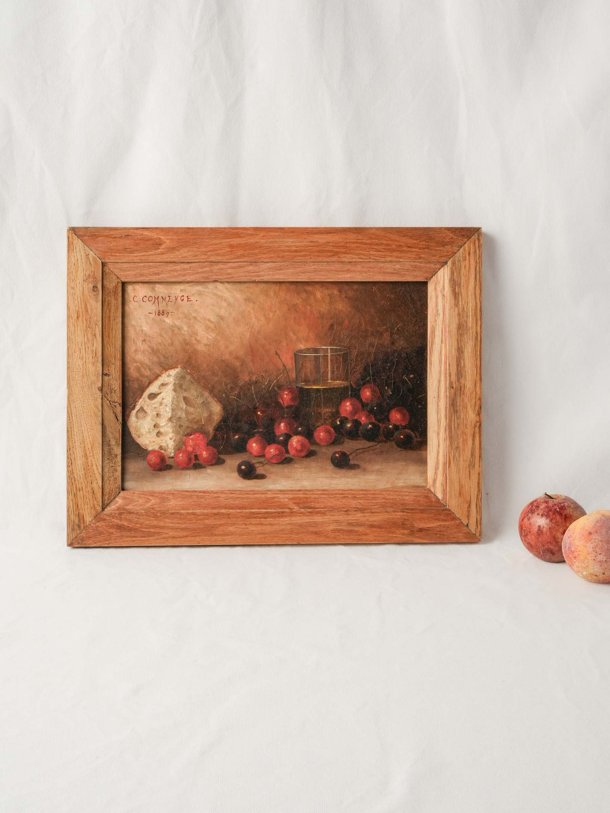 Petite French Still Life w/ Cherries, 1889 - 13¾" x 18"